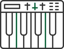 Midi Line Two Color vector