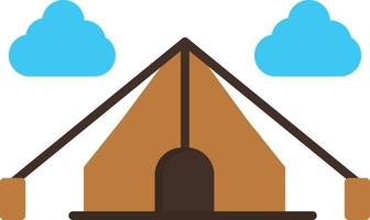 Tent Flat Icon vector