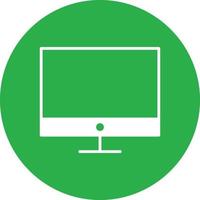 Monitor Glyph Circle Multicolor vector