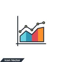 graph icon logo vector illustration. diagram symbol template for graphic and web design collection