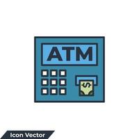 Ilustración de vector de logotipo de icono de cajero automático. insertar icono de tarjeta, crédito, plantilla de símbolo de débito para la colección de diseño gráfico y web