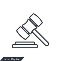 cash register icon logo vector illustration. judge gavel symbol template for graphic and web design collection