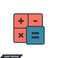 ilustración de vector de logotipo de icono de calculadora. plantilla de símbolo de finanzas para la colección de diseño gráfico y web