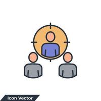 Ilustración de vector de logotipo de icono de candidato. plantilla de símbolo de recursos humanos para la colección de diseño gráfico y web