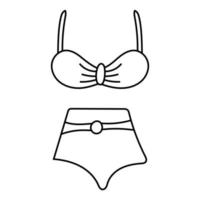 Doodle sketch of woman swimwear. Isolated on white background vector illustration.