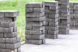 paving tiles, close-up photo