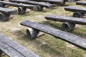 old wooden bench photo