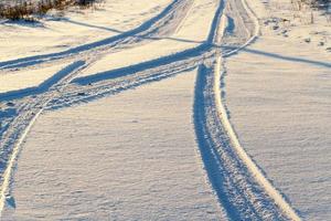 Road in the snow photo