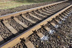 viejo ferrocarril, primer plano foto