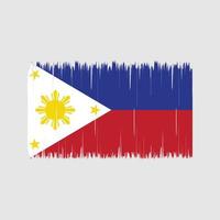 cepillo de bandera de filipinas. bandera nacional vector