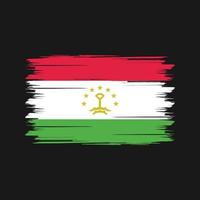 Tajikistan Flag Brush. National Flag vector