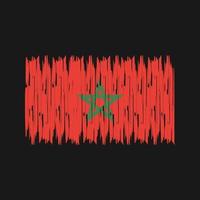 Morocco Flag Brush Strokes. National Flag vector