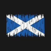 trazos de pincel de bandera de escocia. bandera nacional vector