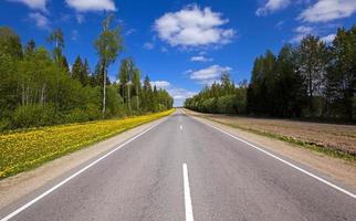 paved road for transport photo