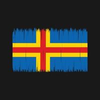 Aland Islands Flag Brush. National Flag vector