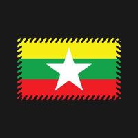 vector de la bandera de myanmar. bandera nacional