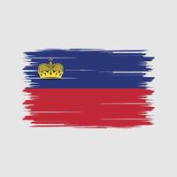 pincel de bandera de liechtenstein. bandera nacional vector