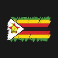 Zimbabwe Flag Brush Vector. National Flag vector