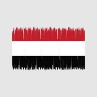 cepillo de la bandera de yemen. bandera nacional vector