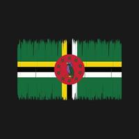 Dominica Flag Brush. National Flag vector