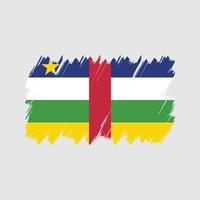 vector de pincel de bandera centroafricana. bandera nacional