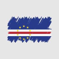 vector de pincel de bandera de cabo verde. bandera nacional