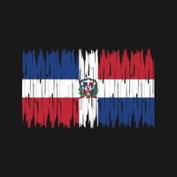 Dominican Republic Flag Brush Strokes. National Flag vector