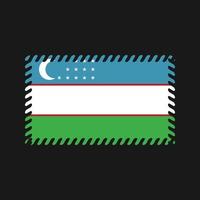 vector de la bandera de uzbekistán. bandera nacional