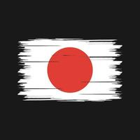 cepillo de bandera de japón. bandera nacional vector