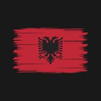 pincel de bandera de albania. bandera nacional vector