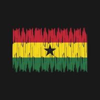 Ghana Flag Brush Strokes. National Flag vector