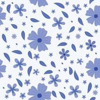 Floral seamless pattern Hand drawn colorful flowers Natural background with colorful painted flowers vector