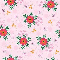 Floral seamless pattern Hand drawn colorful flowers Natural background with colorful painted flowers vector