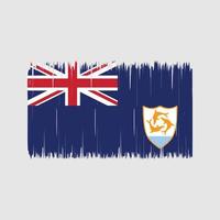 pincel de bandera de anguila. bandera nacional vector