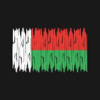 Madagascar Flag Brush Strokes. National Flag vector