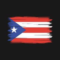 cepillo de bandera de puerto rico. bandera nacional vector