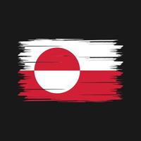 Greenland Flag Brush. National Flag vector