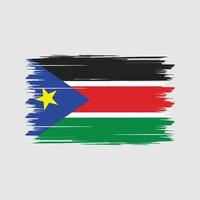 South Sudan Flag Brush. National Flag vector