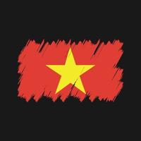 vector de pincel de bandera de vietnam. bandera nacional