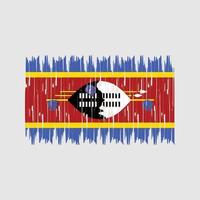 Swaziland Flag Brush Strokes. National Flag vector