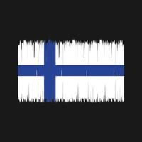 Finland Flag Brush. National Flag vector