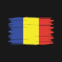 Romania Flag Brush. National Flag vector