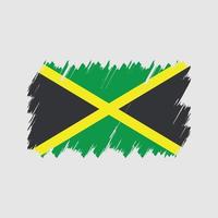 vector de pincel de bandera jamaica. bandera nacional