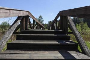 puente de madera, primer plano foto