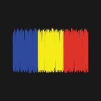 Romania Flag Brush. National Flag vector