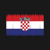 pincel de bandera de croacia. bandera nacional vector