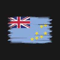 cepillo de la bandera de tuvalu. bandera nacional vector