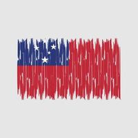 trazos de pincel de bandera de samoa. bandera nacional vector