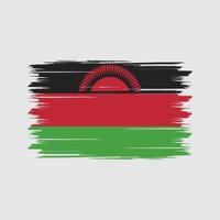 Malawi Flag Brush. National Flag vector
