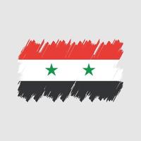 vector de pincel de bandera de siria. bandera nacional